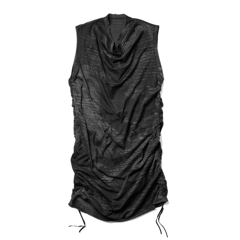 JULIUS 917KNM4 Bk Noise / Digital Noise Shirring Top